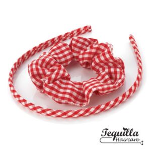 RED GINGHAM SCRUNCHIE & ALICEBAND