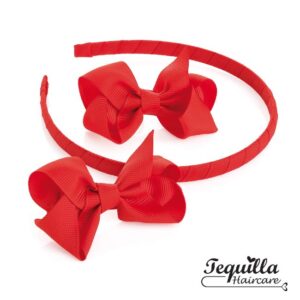 Red Alice Band & Bow Set