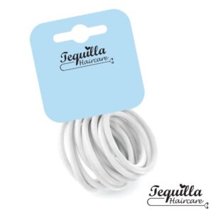 HAIR ELASTIC SET x12 - WHITE