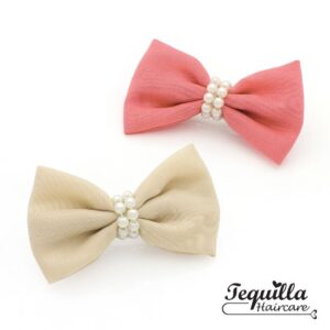 IVORY & PINK PEARL BOWS