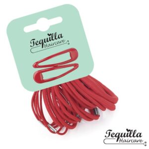 HAIR CLIP/BAND SET - RED