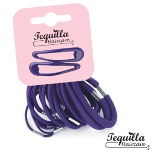HAIR CLIP/BAND SET - PURPLE
