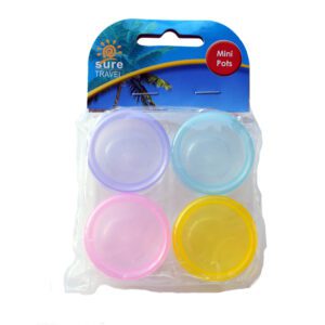 TRAVEL SET 4 ROUND POTS