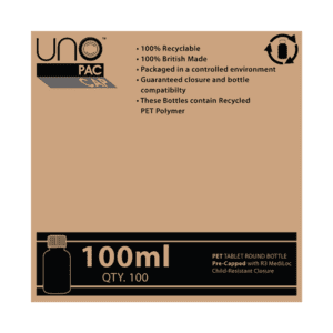 Unopac™ Amber Round PET Bottle 100ml