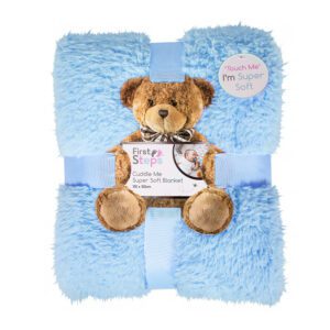 1ST STEPS - SHERPA BLANKET 100x150cm - BLUE