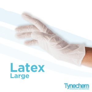LATEX P/F GLOVES x100 - LARGE