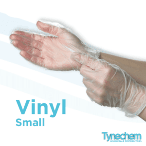 VINYL P/F GLOVES x100 - SMALL