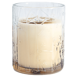 Deer Glass Candle Pot Amber Vanilla, 12.5cm