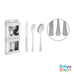 1ST STEPS - STAINLESS/STEEL KIDS CUTLERY SET