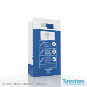 NHS Prescription Bags - P8 on a white background showing the NHS advice and advisories design.