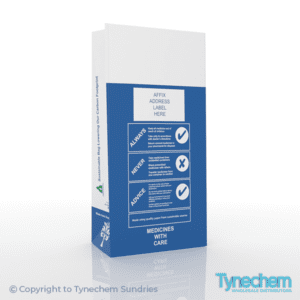 NHS Prescription Bags - P9 on a white background showing the NHS advice and advisories design.