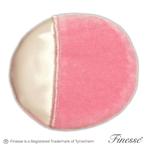 FINESSE > 10CM VELOUR PUFF - CREAM w/STRAP
