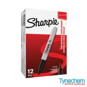 Sharpie Permanent Marker Fine Black (Pack of 12)