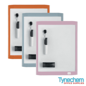 Mini Magnetic Whiteboard with Coloured Frame 216x280mm