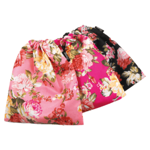 LUXURY FLORAL DRAWSTRING BAG