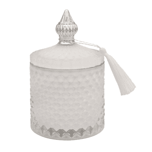 WHITE SNOWDROP CANDLE JAR