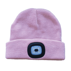KIDS BABY PINK LED BEANIE HAT