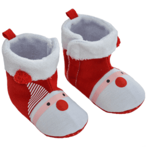 SANTA BOOTS WITH POM POM