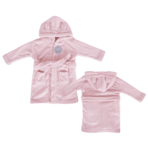 SUPER PLUSH PINK HOODED DRESSING GOWN
