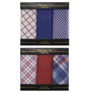 MENS 3 CHECKS HANDKERCHIEFS