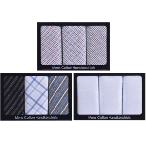 MENS ASSORTED 3 PACKS HANDKERCHIEFS