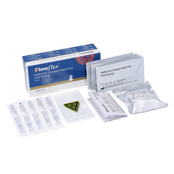 Flowflex COVID-19 Antigen Tests - 5 Pack inside