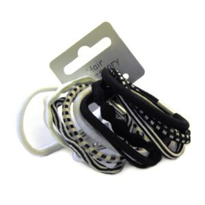 ELASTICS - BLACK/WHITE 12Pk