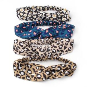 Leopard Print Bandeau With Front Link Detail