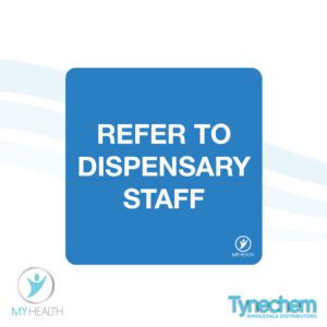 LABELS™ - REFER TO DISPENSARY STAFF 38x38mm