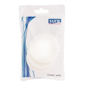 SURE MANICURE - FOAM PUFFS x3