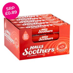 HALLS - SOOTHERS STRAWBERRY 45gm
