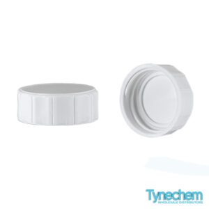 28mm R3 WHITE POLYP WADLESS SCREW CAPS