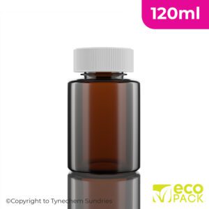 EcoPack® PET Pre-Capped 120ml Tablet Bottle