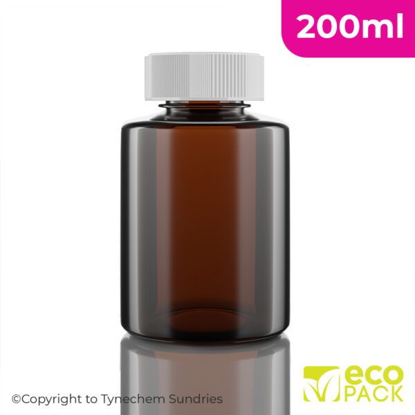EcoPack® PET Pre-Capped 200ml Tablet Bottle