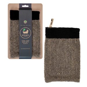 Natural Sisal Hemp Bath Mitt Black