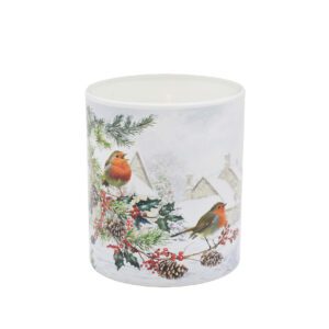 Candle Robins Christmas