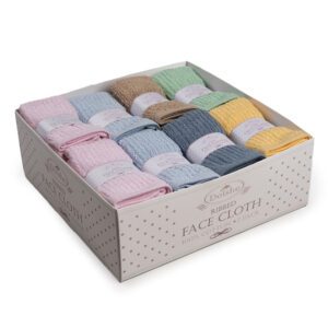 FACE CLOTHS - 2 PACK - PASTEL (Display Box)