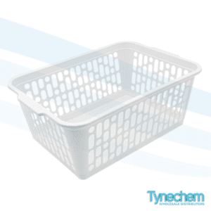 BASKETS LARGE - PLASTIC 37x25.5x14.5cm- CLEAR