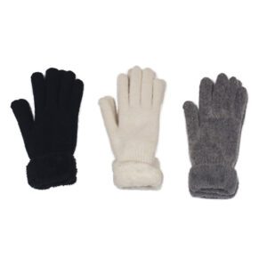 Ladies Gloves - White, Grey & Black