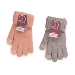 Ladies Touch Screen Glove With Turn Up