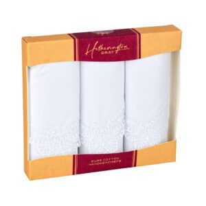 3 Pack Butterfly Lace Corner Ladies Hankies