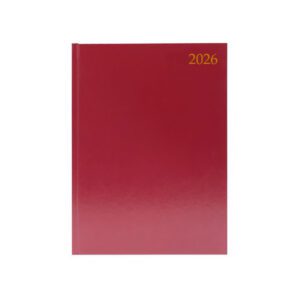 2026 Desk Diary Week To View A5 Burgundy