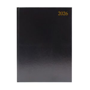 2026 Desk Diary Week To View A4 Black