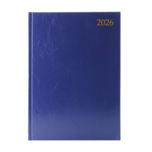 2026 Desk Diary Week To View A4 Blue