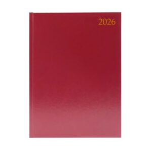 2026 Desk Diary Week To View A4 Burgundy