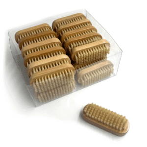 NAIL BRUSHES SINGLE BACK ROW - WOODEN