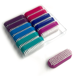 NAIL BRUSHES SINGLE BACK ROW - PLASTIC